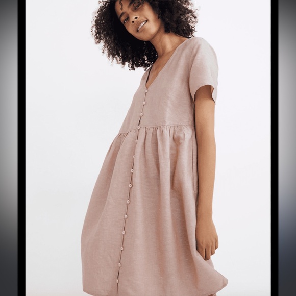 Madewell Linen Blend Alexandra Button Up Dress. Worn once! - Picture 2 of 4